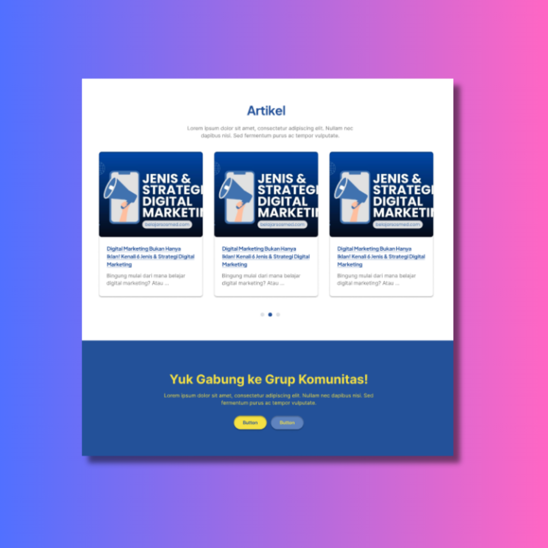 Screenshot proyek Web Catalog belajarsosmed.com (UI/UX)