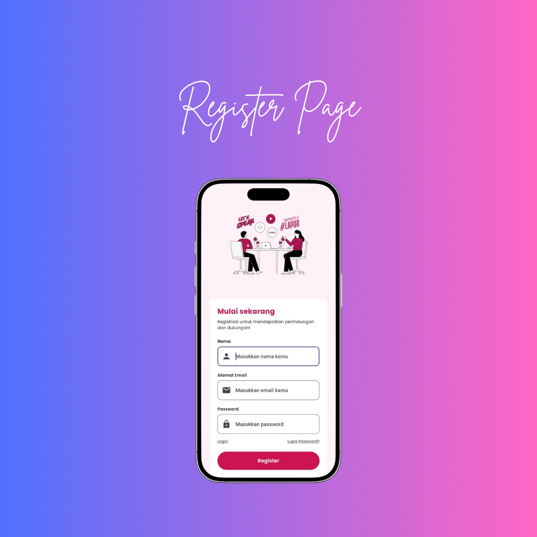 Screenshot proyek Sexual Protection (SPEAK)