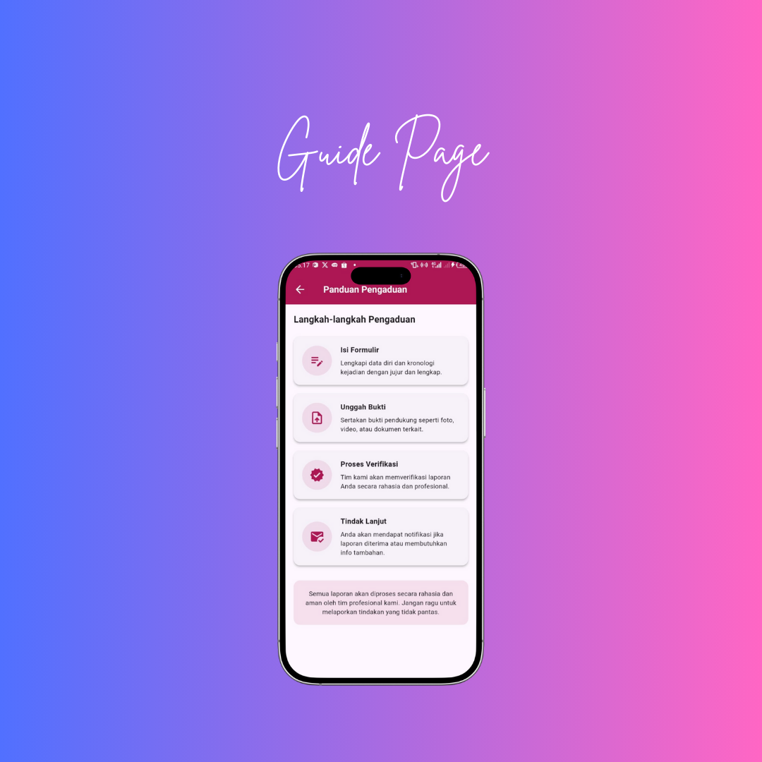 Screenshot proyek Sexual Protection (SPEAK)